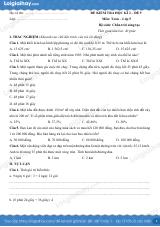Đề kiểm tra học kì 2 Toán 5 Chân trời sáng tạo - Đề số 9